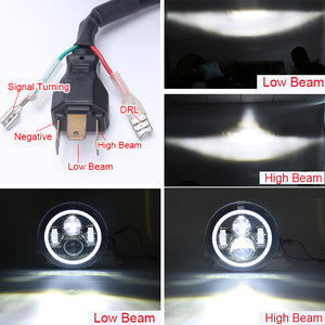 7" Osram LED Headlights w/Halo